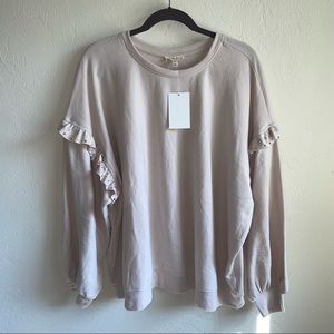 COMO BLUE. blush long sleeve sweater.